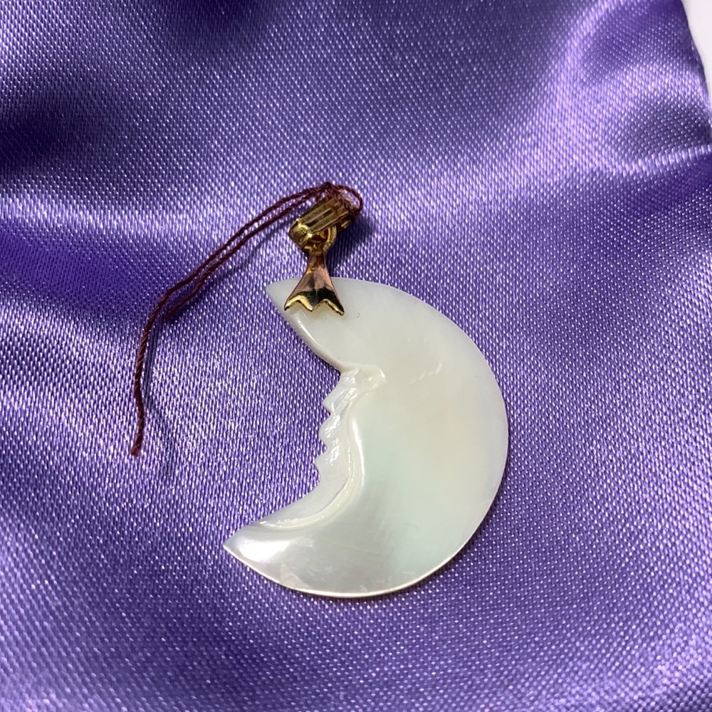 Mother of Pearl Crescent Moon Charm